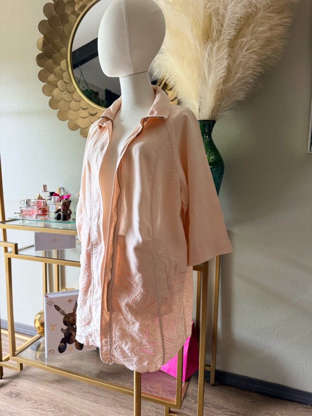 Chico's Light Peach Bomber Jacket